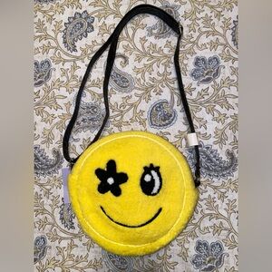 Yellow Smiley Face Crossbody Bag for Kids